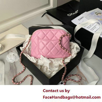 Chanel Lambskin  &  Gold-Tone Metal Clutch with Chain Bag AP4000 Pink 2025